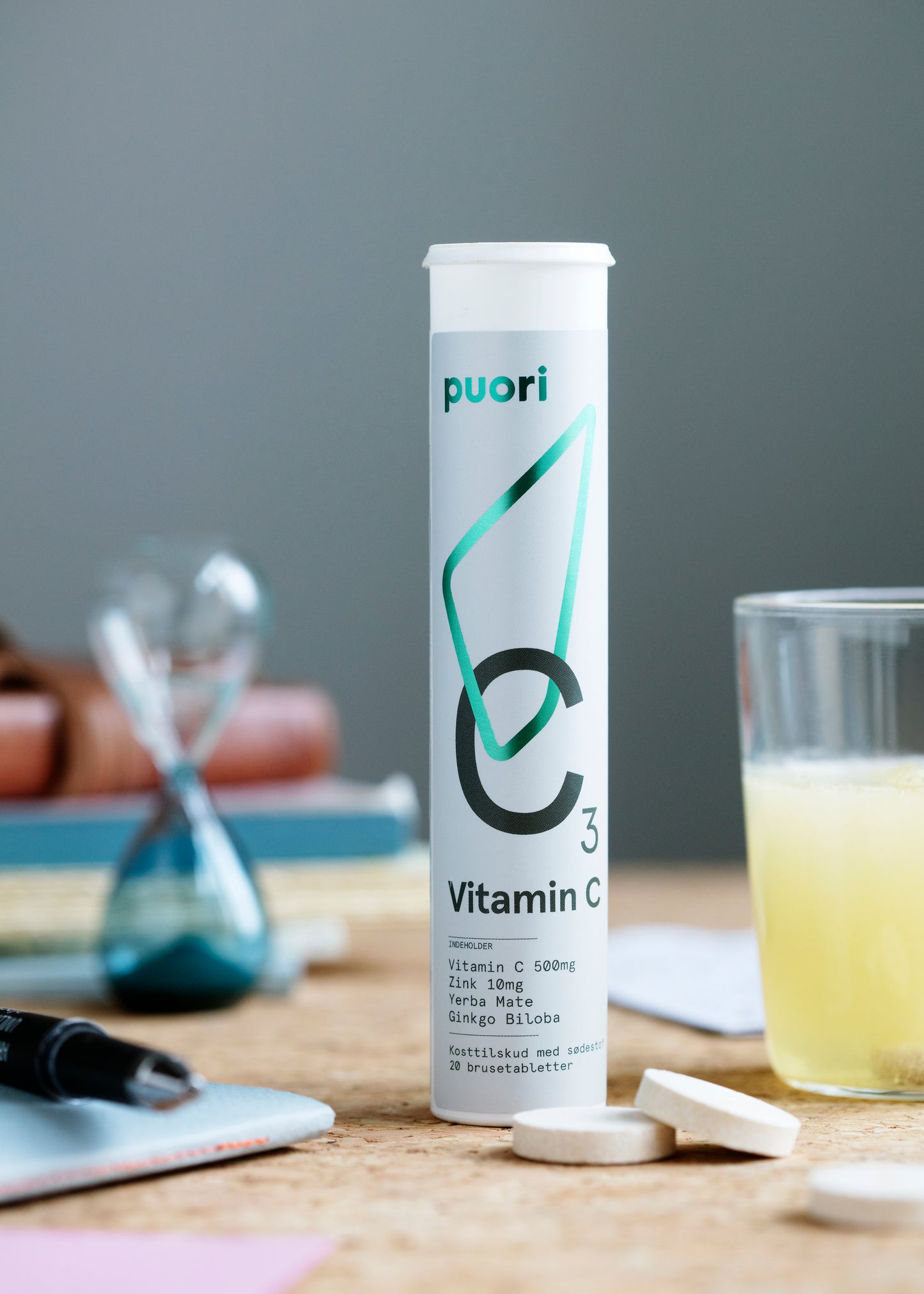 Puori C3 - Bevanda effervescente naturale alla vitamina C - 20 porzioni