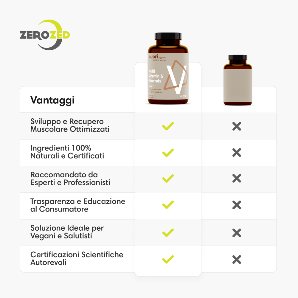 Puori V | Multivitam. e Minerali | Vegan | 60 caps