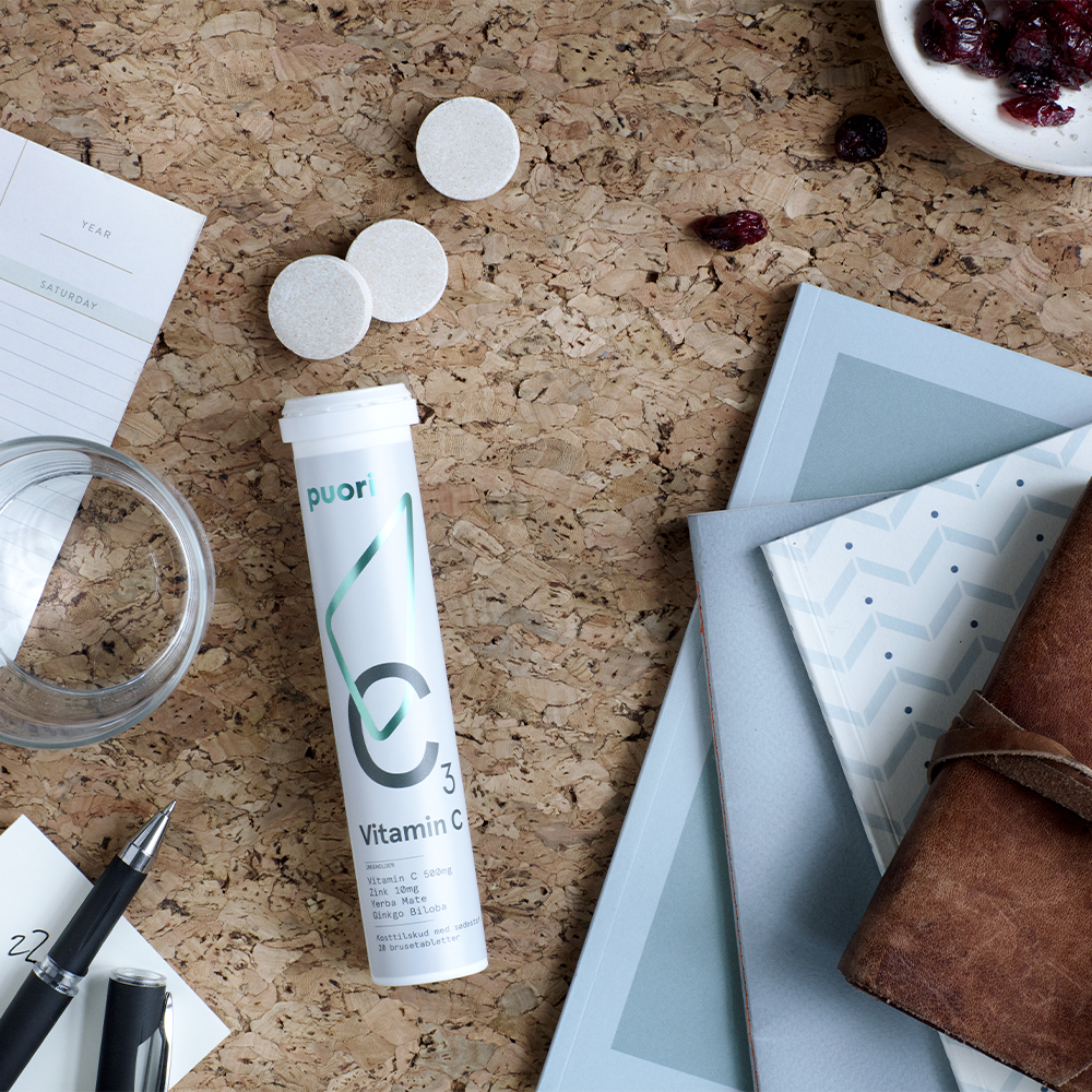 Puori C3 - Bevanda effervescente naturale alla vitamina C - 20 porzioni