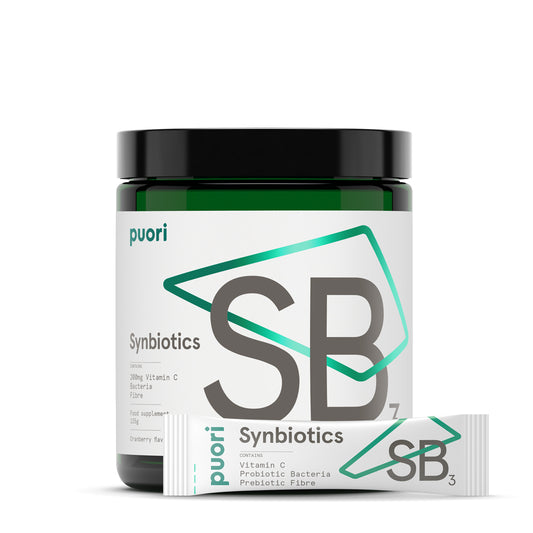 Puori SB3 - Combinazione unica di batteri vivi, fibre e vitamina C - 30 porzioni